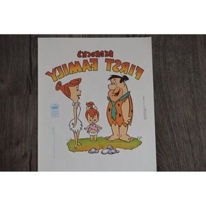 Vintage Flintstones Iron On Transfer 70s Bedrock First Family Graphic NOS A1041